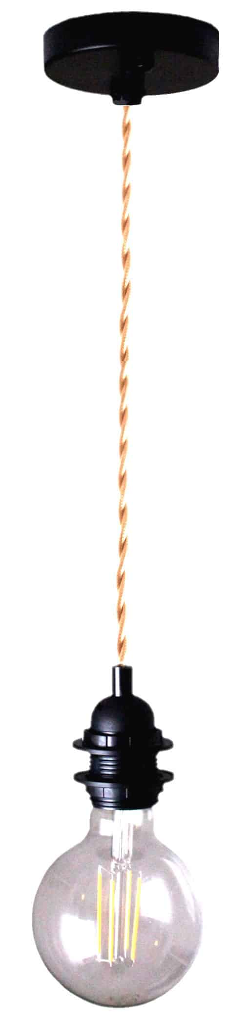 Lampa Sufitowa Drewniana Heksagon 