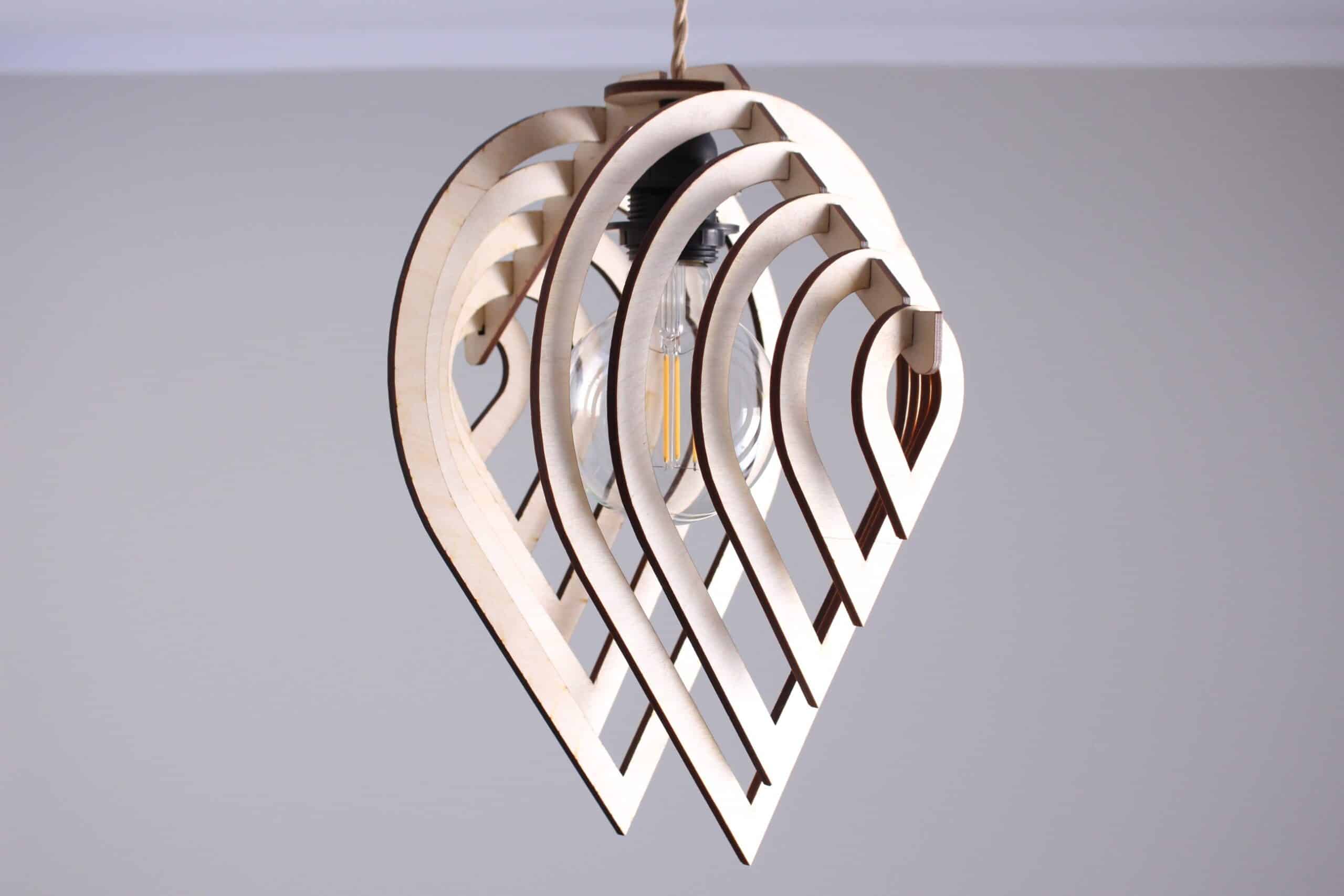 Lampa Sufitowa Drewniana Łezka 