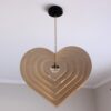 Lampa Sufitowa Drewniana Serce 