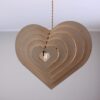Lampa Sufitowa Drewniana Serce 
