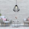 Lampa Sufitowa Wisząca Drewniana Model Diament 2