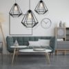 Lampa Sufitowa Wisząca Drewniana Model Diament 2