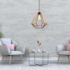 Lampa Sufitowa Wisząca Drewniana Model Diament 2