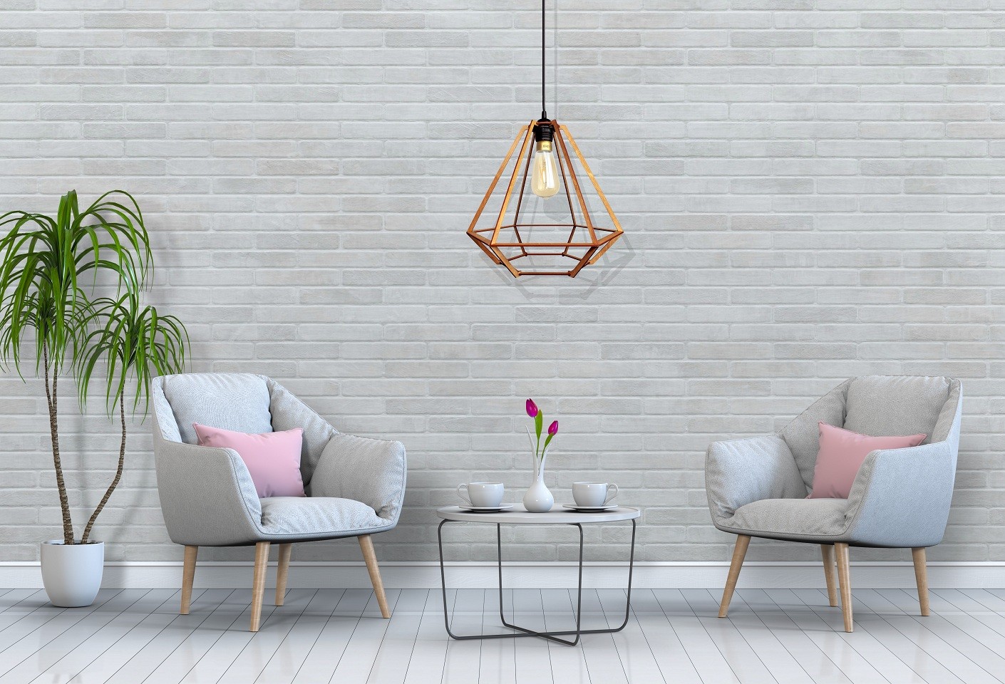 Lampa Sufitowa Wisząca Drewniana Model Diament 2