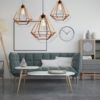 Lampa Sufitowa Wisząca Drewniana Model Diament 2