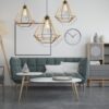 Lampa Sufitowa Wisząca Drewniana Model Diament 2