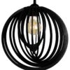 Lampa Sufitowa Wisząca Drewniana Model Eclipse