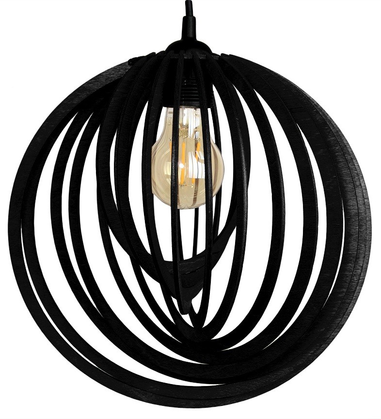 Lampa Sufitowa Wisząca Drewniana Model Eclipse