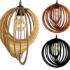 Lampa Sufitowa Wisząca Drewniana Model Eclipse