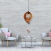 Lampa Sufitowa Wisząca Drewniana Model Eclipse