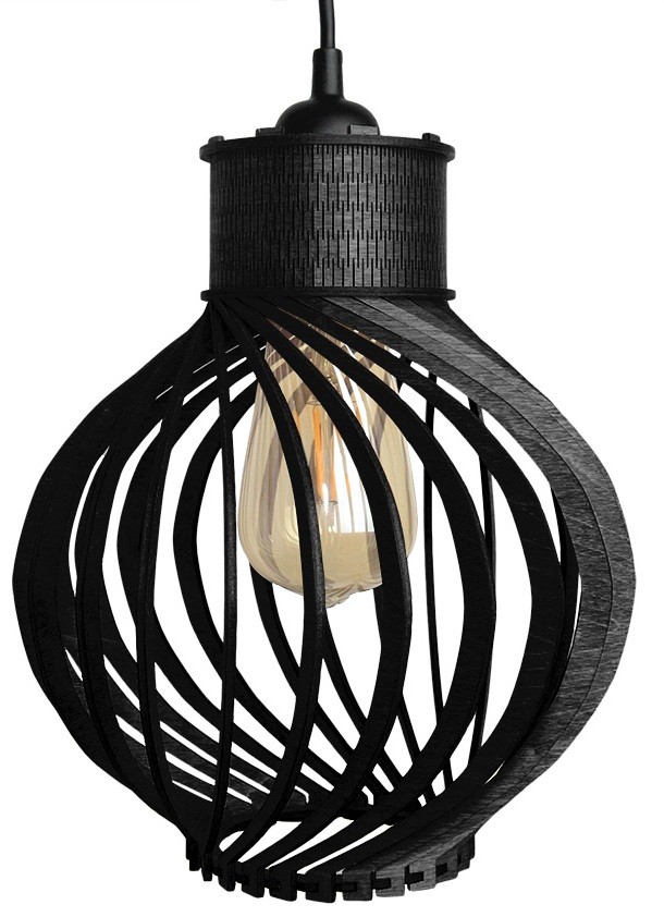 Lampa Sufitowa Wisząca Drewniana Model Erybol
