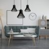 Lampa Sufitowa Wisząca Drewniana Model Słomiany Kapelusz