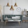 Lampa Sufitowa Wisząca Drewniana Model Słomiany Kapelusz