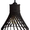 Lampa Sufitowa Wisząca Drewniana Model Słomiany Kapelusz