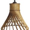 Lampa Sufitowa Wisząca Drewniana Model Słomiany Kapelusz