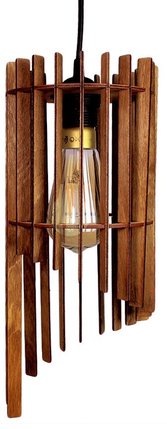 Lampa Sufitowa Wisząca Drewniana Model Virgo