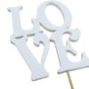 Love na piku Biały 12x10cm