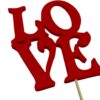 Love na piku Czerwone 12x10cm