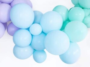 Makaroniki Balony Pastelowe 25szt. Błękitne