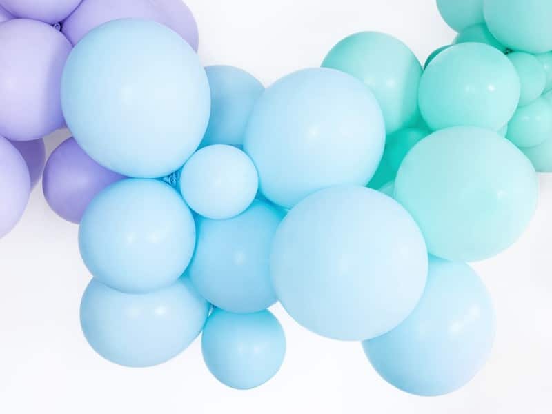 Makaroniki Balony Pastelowe 25szt. Błękitne