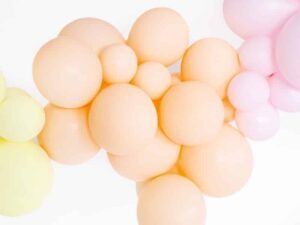 Makaroniki Balony Pastelowe 25szt. Brzoskwiniowe