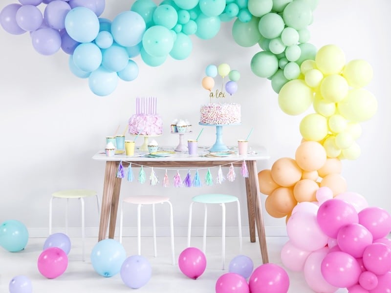 Makaroniki Balony Pastelowe 25szt. Liliowe