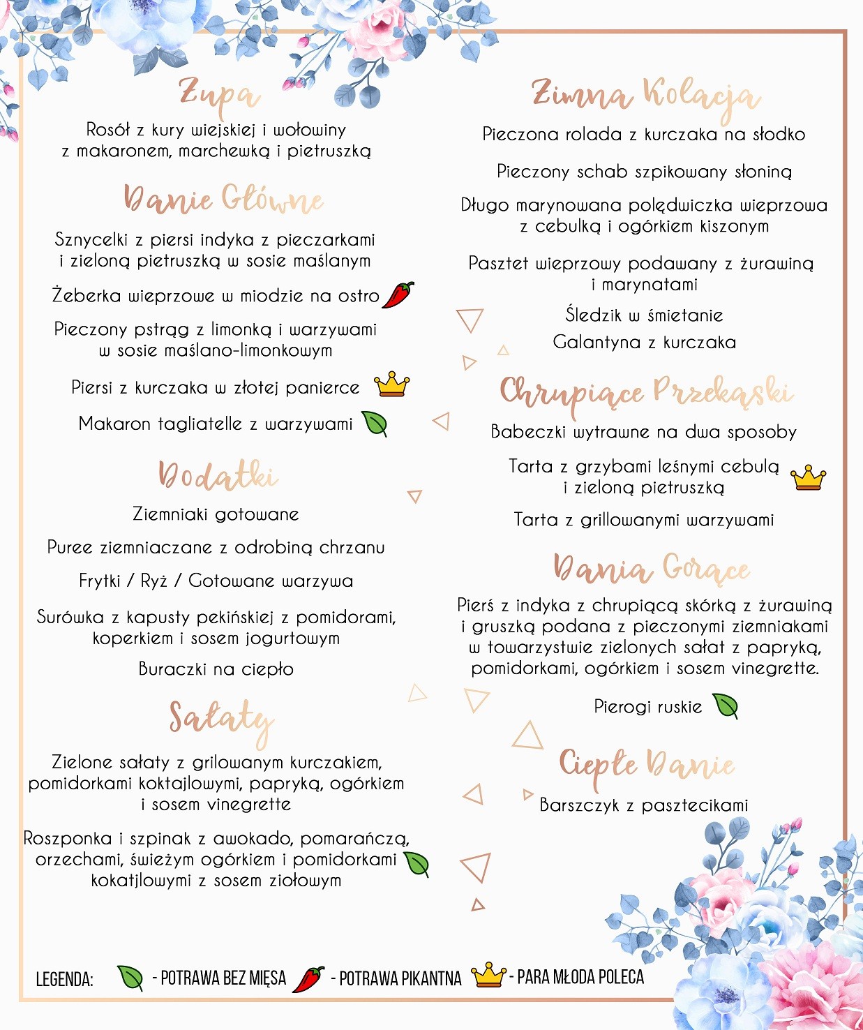 Menu Weselne Amelia 