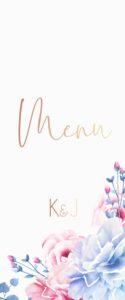 Menu Weselne Boho Rosie