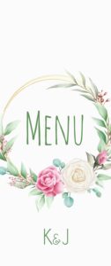 Menu Weselne Flower Rings