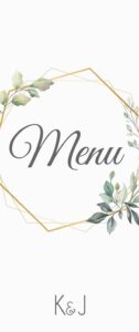 Menu Weselne Kwiatowe Boho