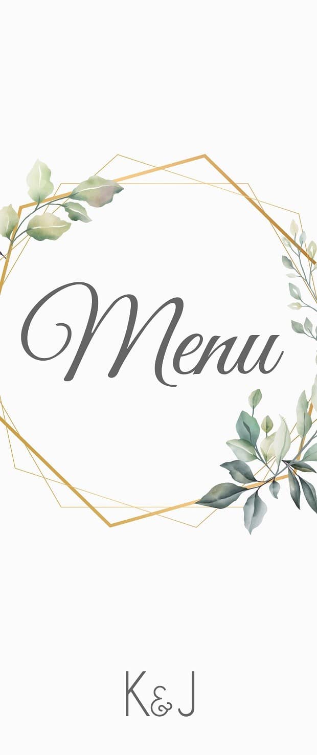 Menu Weselne Kwiatowe Boho 