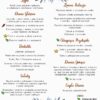 Menu Weselne Malowane Lilie 