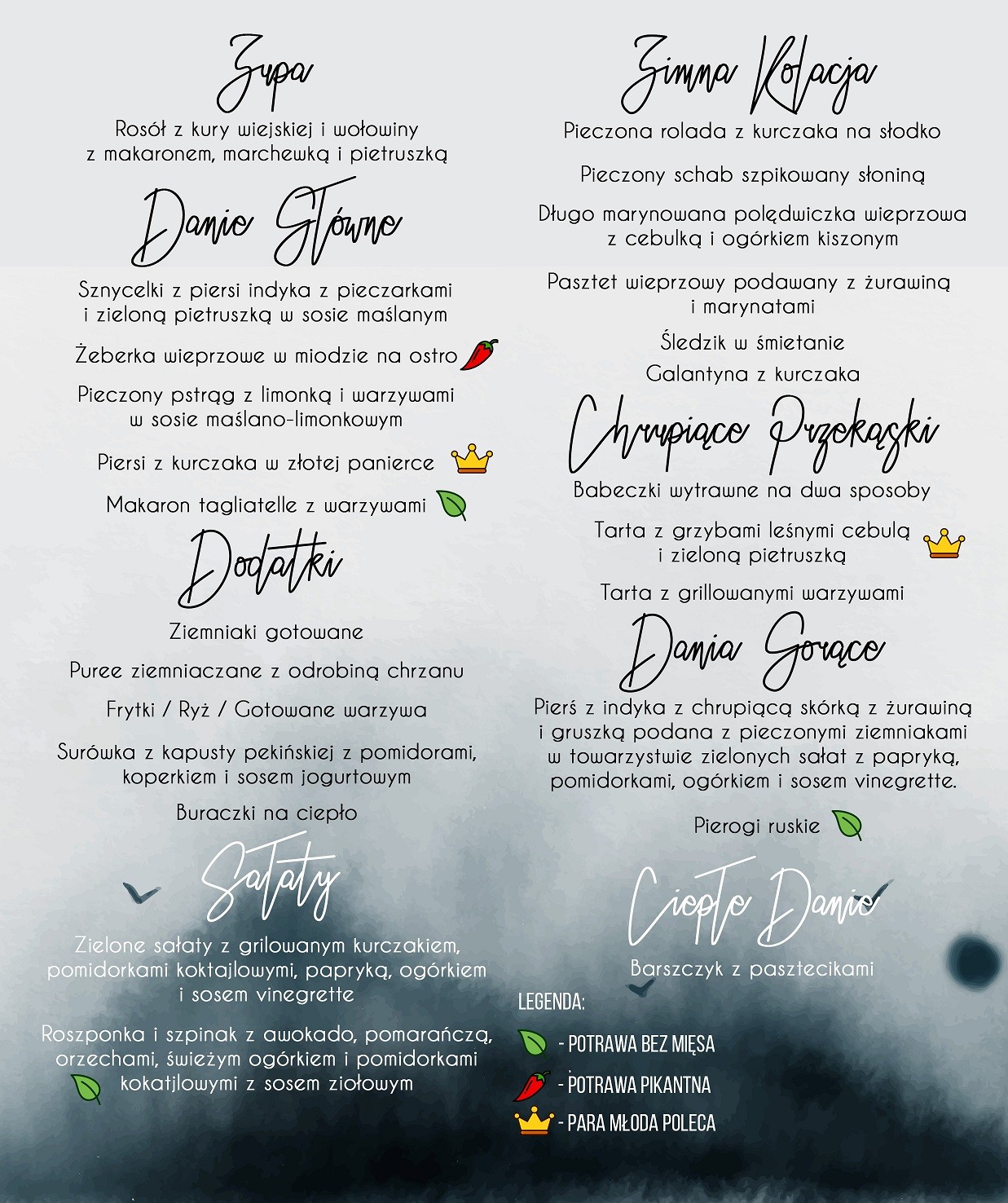 Menu Weselne Mistery Mist 