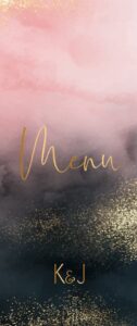 Menu Weselne Navy Blush