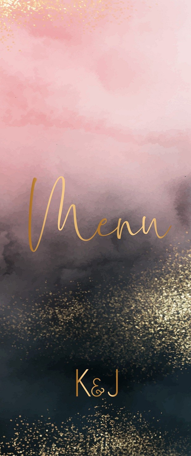 Menu Weselne Navy Blush 