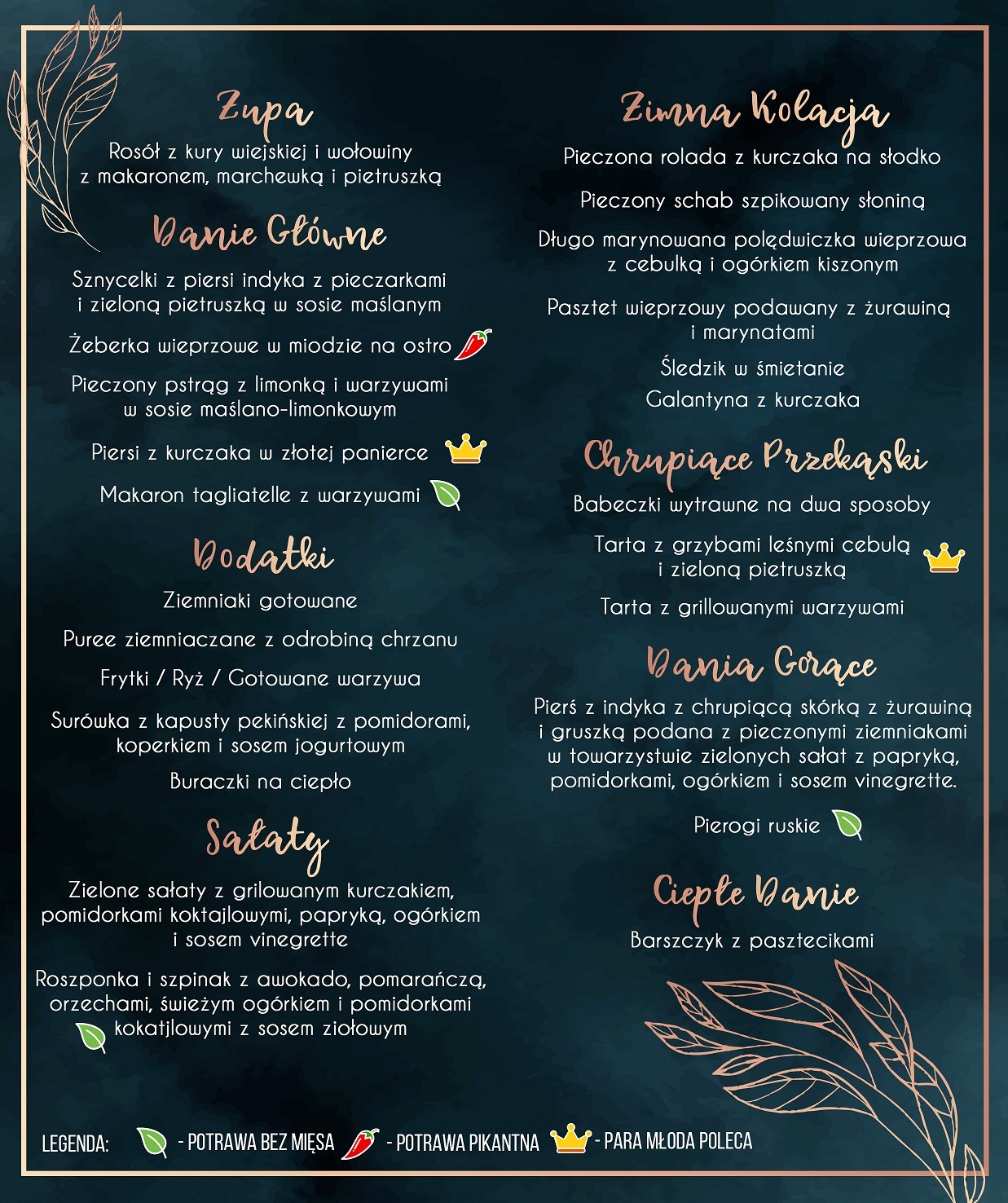 Menu Weselne Royal Fog 