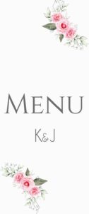 Menu Weselne Różany Las