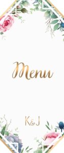 Menu Weselne Wiosenne Kwiaty