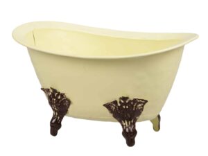 Metalowa Wanna Dekoracyjna Kremowa 28cm