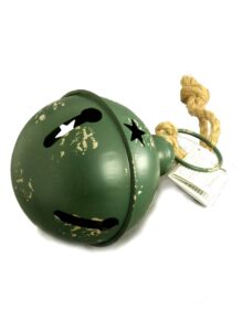 Metalowy Dzwon Świąteczny Butelkowa Zieleń L