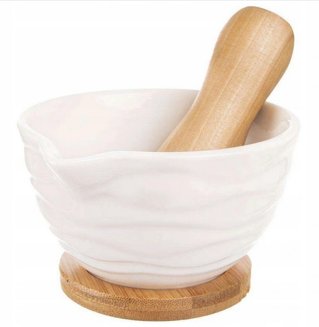Moździerz Porcelanowy Biały 10cm