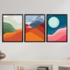 Obrazy w Drewnianej Ramie 90x40cm Abstract