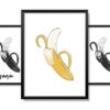 Obrazy w Drewnianej Ramie 90x40cm Banana Power