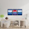 Obrazy w Drewnianej Ramie 90x40cm Blue Sunset