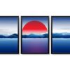 Obrazy w Drewnianej Ramie 90x40cm Blue Sunset