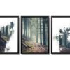Obrazy w Drewnianej Ramie 90x40cm Forest