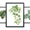 Obrazy w Drewnianej Ramie 90x40cm Monstera