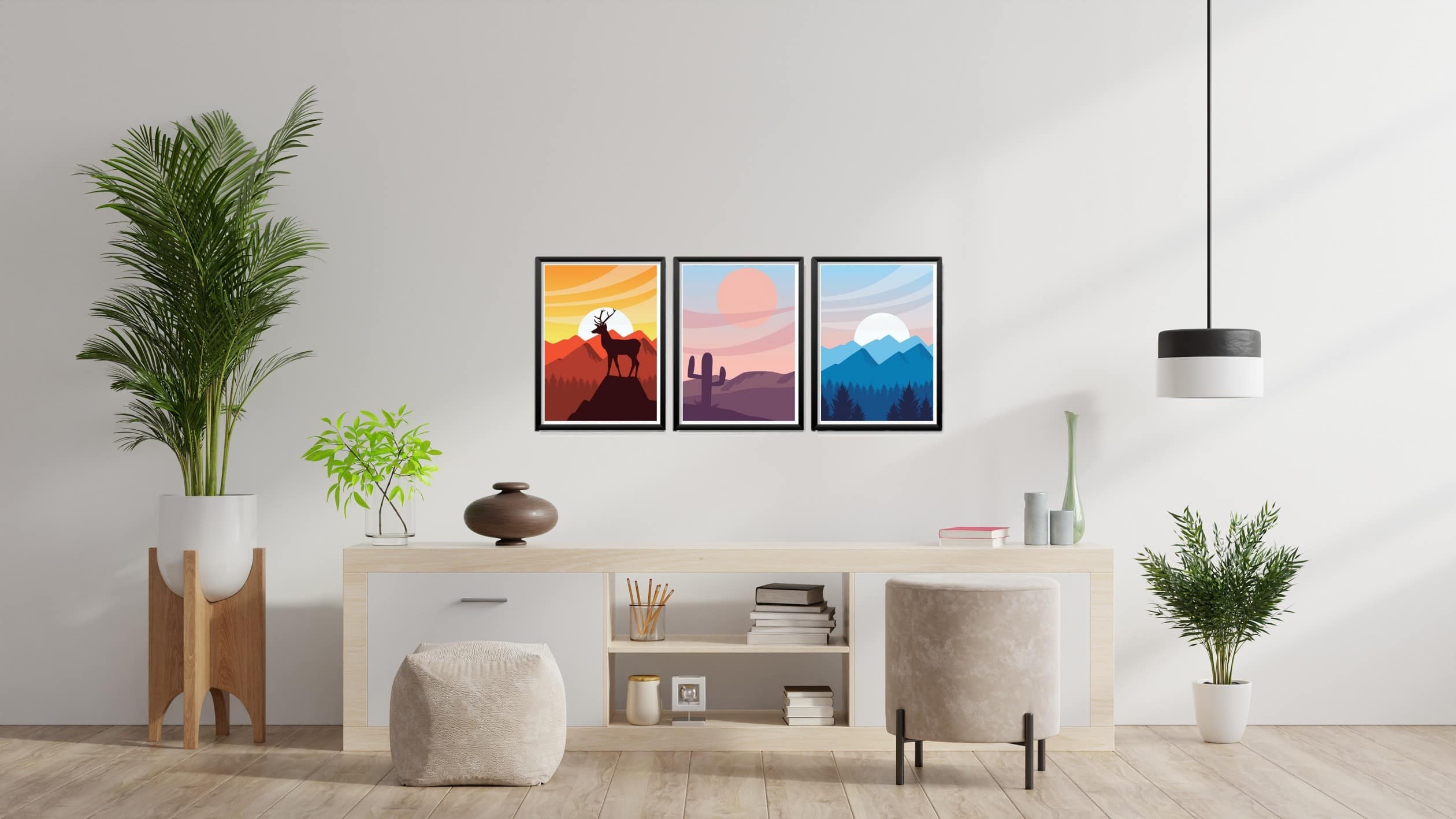 Obrazy w Drewnianej Ramie 90x40cm Mountain Fever