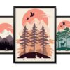Obrazy w Drewnianej Ramie 90x40cm Mountain Fever