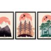 Obrazy w Drewnianej Ramie 90x40cm Mountain Fever